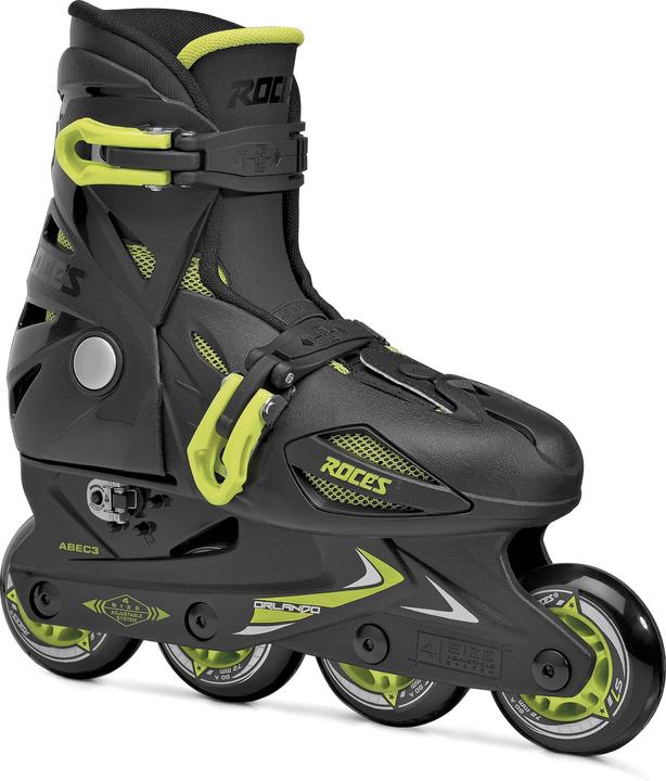 Actual product image Roces Children's inline skates Orlando III (size: 36.0-40.0 (wheels 72 mm), black/lime) (37)