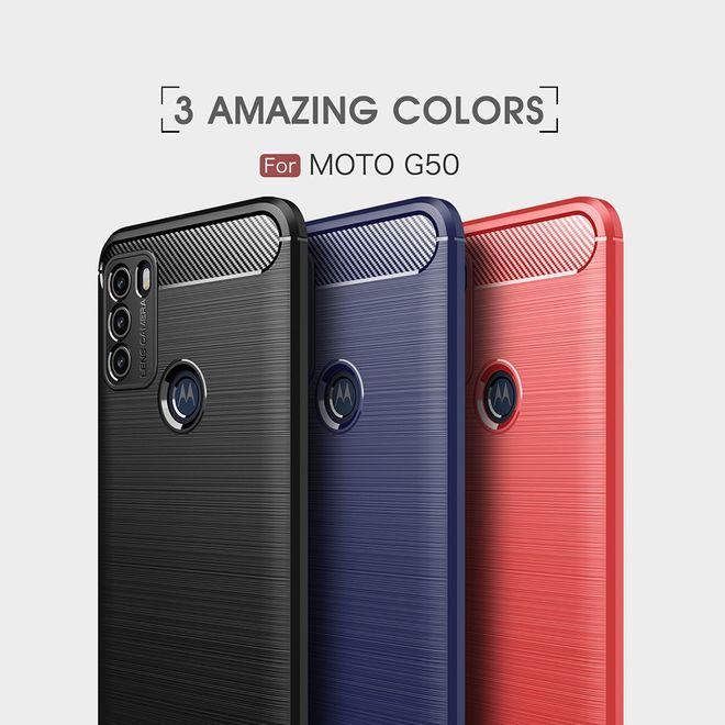 Actual product image MU Style Carbon Fiber TPU Softcase Series (Motorola Moto G50)