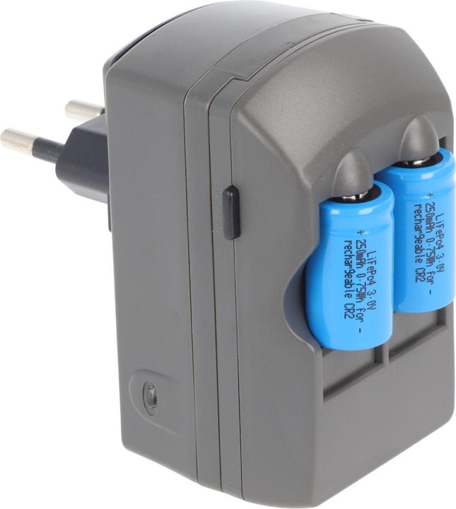 Actual product image AccuCell CR2 Charger Li-ion, CR-2 Charger incl. 2x CR2 Battery