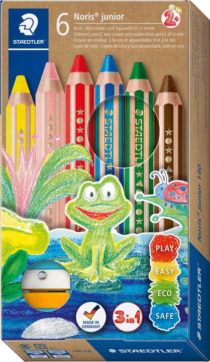Produktbild Staedtler Noris junior 140 Kindermalstift, Kartonetui mit 36 Farben + 3 ST Spitzer (36 Stück, 36 x)