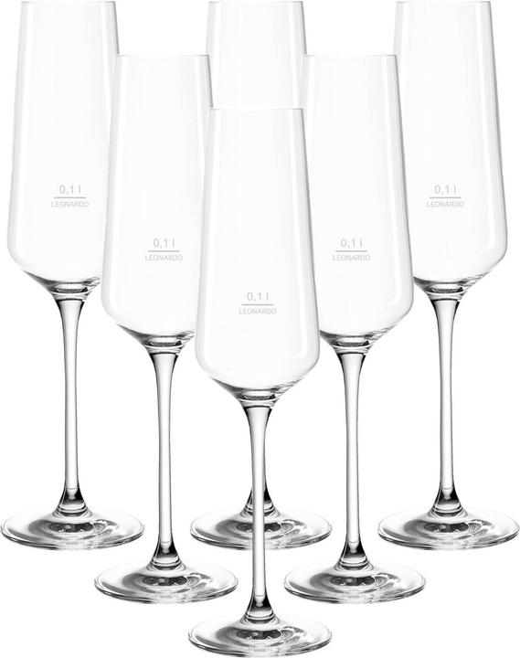 Produktbild Leonardo Sektgläser geeicht Puccini Gastro-Edition (10 cl, 6 Gläser, Sektgläser)