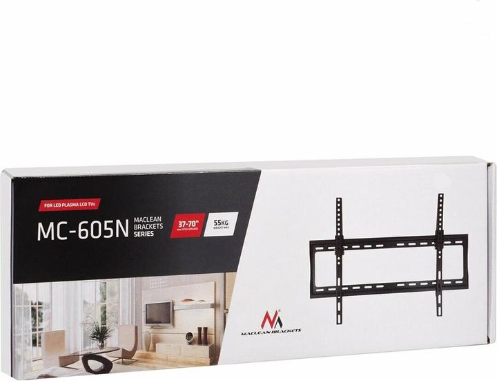 Produktbild Maclean MC-605 - VESA Monitor-/TV-Halter, 32-70", schwarz, 55 kg (Wand, 70", 55 kg)