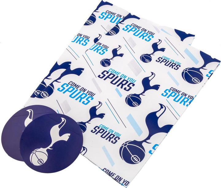 Actual product image Tottenham Hotspur FC Text Gift Wrap Sheets (Pack of 2) (Wrapping paper, 2 x)