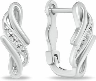 Brilio Silver - Charming silver earrings with zircons PE068