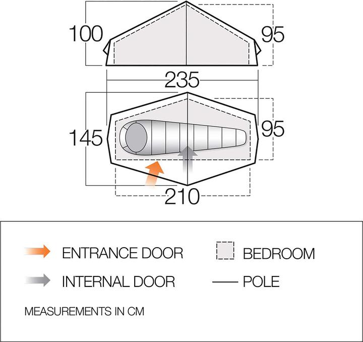Produktbild Vango F10 Helium UL 1 (Tunnelzelt, 1.20 kg, 1 Person)