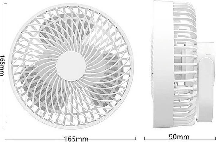 Immagine prodotto Cover-Discount Mini ventilatore da tavolo portatile nero (50 dB)