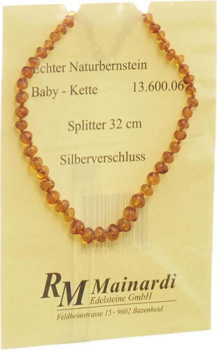 Produktbild Mainardi Natur Bernstein 32cm Splitt Silberverschl Bernsteinkette