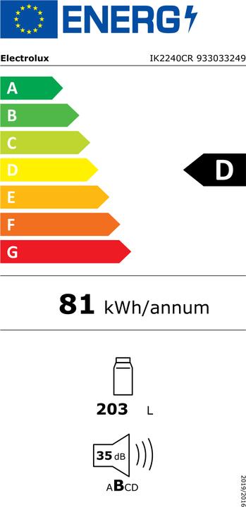 Energy Label Electrolux IK2240CR (203 l)