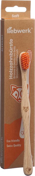 Immagine prodotto Liebwerk Spazzolino da denti in legno per bambini Fox (Morbido, 1 x)