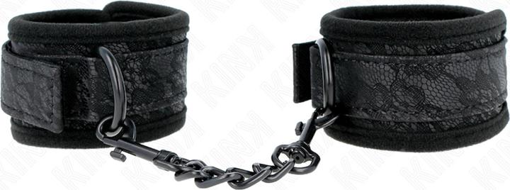 Actual product image Kink Dark Lace Cuffs Neoprene Wrist Cuffs Adjustable Black 20-29 cm X 5 cm