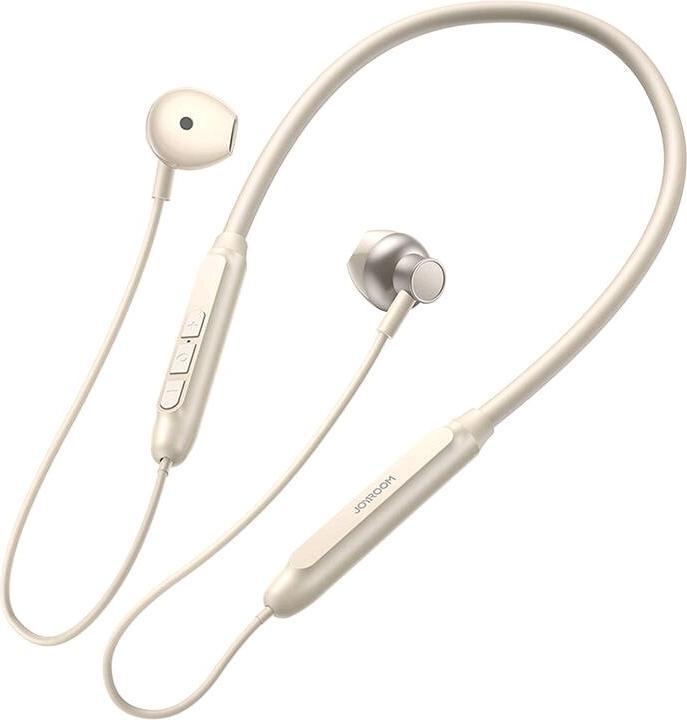 Productafbeelding Joyroom Magnetische Bluetooth koptelefoon Sport nekband oordopjes 14,2mm - Wit (ANC, 30 h, Draadloze)