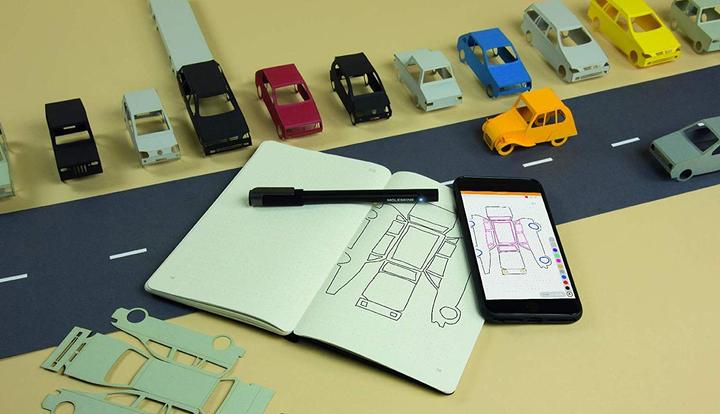 Image du produit Moleskine Smart Writing Set Ellipse (A5, Pointillés, À rayures, Couverture rigide)