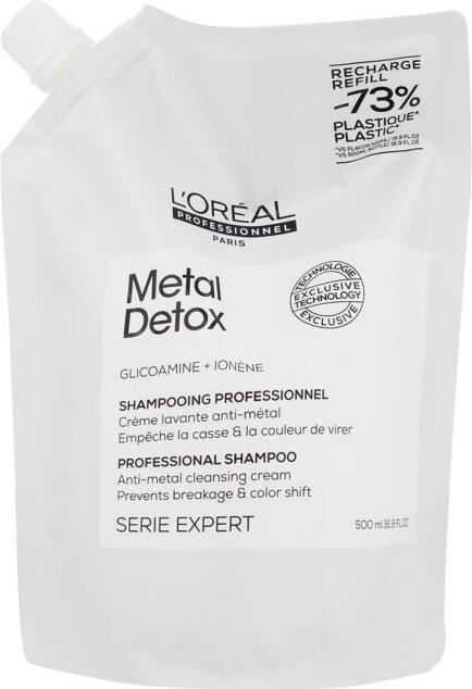 Actual product image L'Oréal Professionnel Metal Detox Shampoo Sulphate Free for Breakage and Colour Protection Smoother (500 ml, Liquid shampoo)