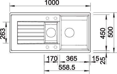 Produktbild Blanco ZIA 6 S (Einbauspüle, 100 cm, 50 cm)