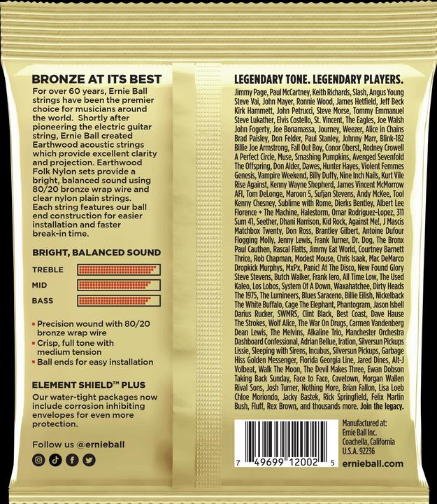 Nutritional values and ingredients Ernie Ball Earthwood Medium Bronze (.013-.056) (6 x, Guitar, 0.06")