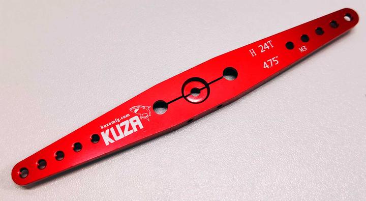 Produktbild Kuza servohebel 2-arm hitec 24t 120/108/96/84 72mm 4.75" m3 heavy duty v2 aluminium