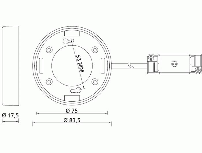 Produktbild Delock Lighting GX53 Fassung Aufbau rund F weiss