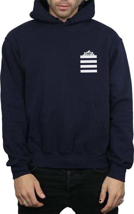 Looney Tunes Taz Stripes Faux Pocket Kapuzenpullover (XL)