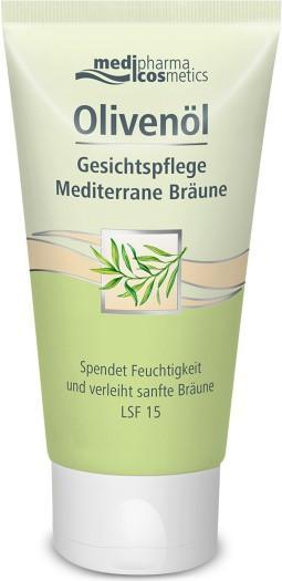Actual product image Medipharma cosmetics Olive Oil Face Care Mediterranean Tan, 50 ml Cream (50 ml, Day cream, SPF 15)