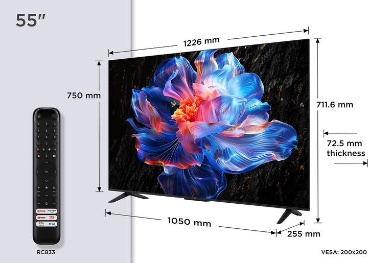 Actual product image TCL 55V6C 139 cm (55) (55", LED, 4K, 2025)