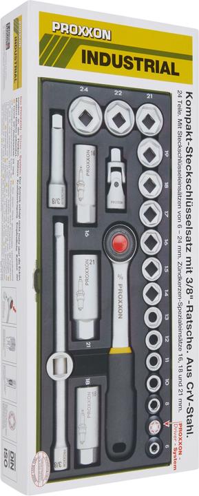 Actual product image Proxxon Socket wrench set (3/8")