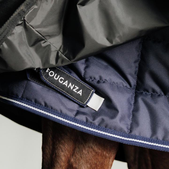 Image du produit Fouganza Couverture d'écurie COMBO 200 cheval/poney bleu marine (165 cm)