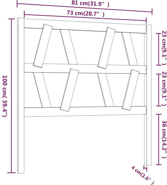 Actual product image VidaXL Lamech (81 x 4 x 100 cm)