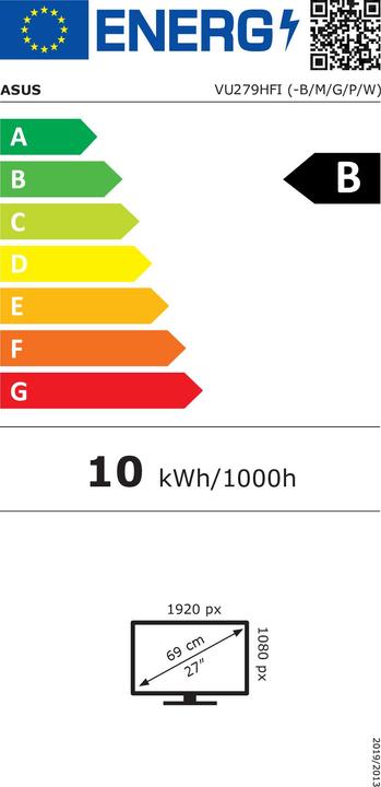 Energie-Label ASUS ProArt VU279HFI-W 68.58cm (16:9) IPS 100 Hz (1920 x 1080 Pixel, 27")