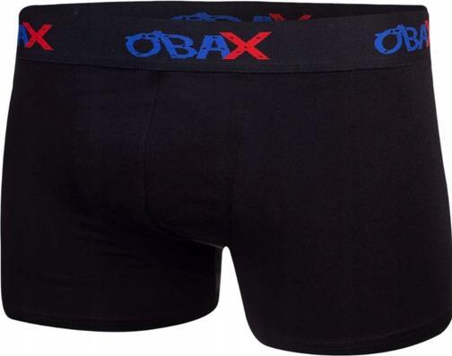 Obax Herren-Boxer-Unterwäsche 3p Schwarz/Grau L (L)