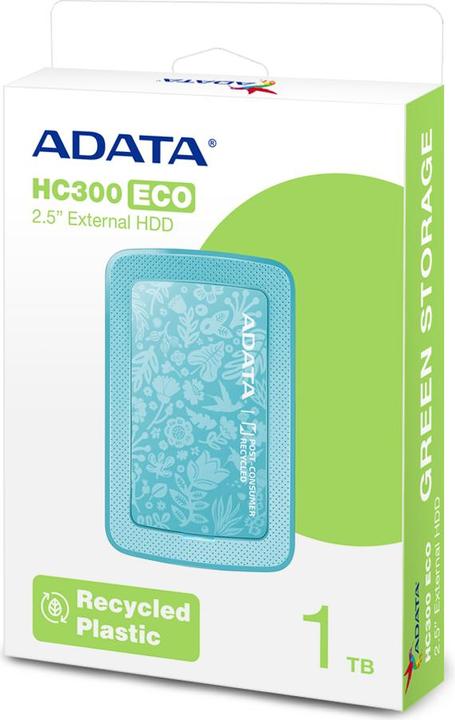 Actual product image Adata HC300 Eco External hard drive 1 TB Green (1 TB)