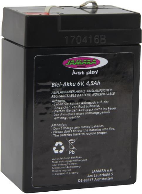 Actual product image Jamara Battery Rideon 6V 4,5Ah Lead Kiddy Jaguar (6 V)