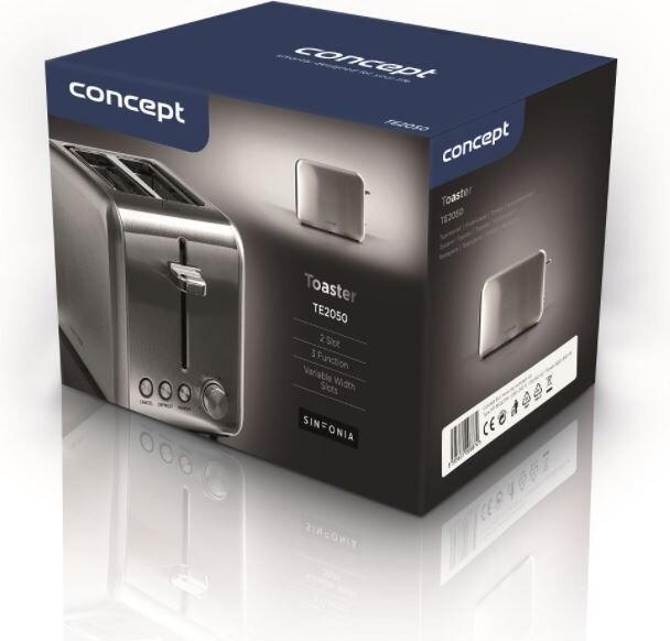 Image du produit Concept TE2050 toaster 2 slice(s) Acier inoxydable