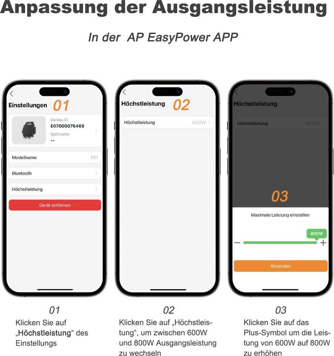 Produktbild Enjoy solar Balkon PV-Anlage - EZ1-M 600W (Halterung verstellbar) (370 W)