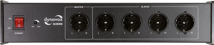 Actual product image Dynavox HiFi socket strip X2000 black with MasterSlave function (Screen protective film)