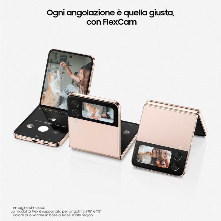 Produktbild Samsung Galaxy Z Flip4 (256 GB, Pink Gold, 6.70", SIM + eSIM, 12 Mpx, 5G)