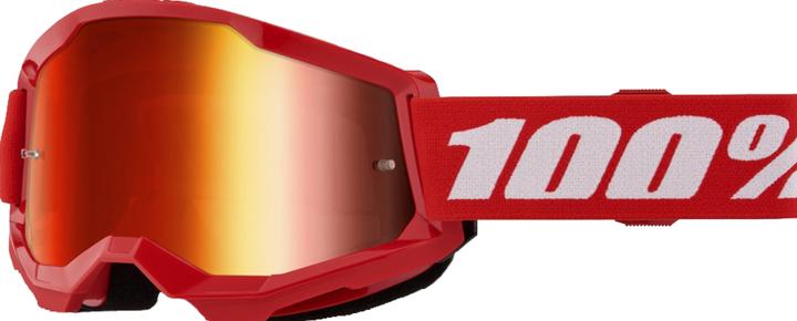 Image du produit 100% STRATA 2 Goggle Red - Mirror Red Lens (Lentille rouge miroir, Miroir Rouge)