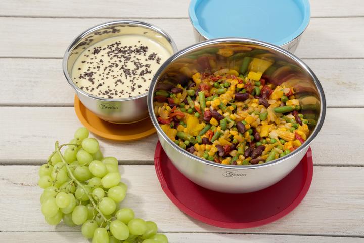 Produktbild Genius Edelstahl Schüssel Set (22 cm, 3 l, 3 x)