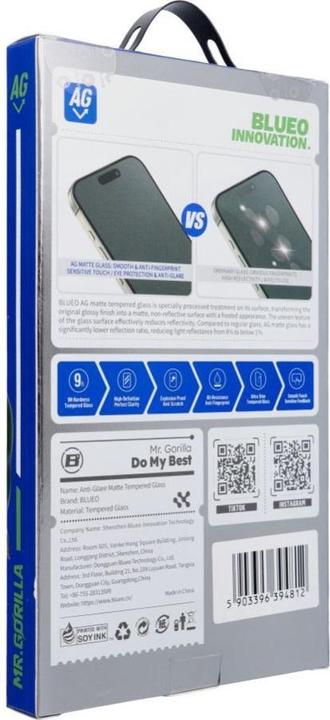 Produktbild 4Kom Protective glass Blueo 5D Mr. Monkey Glass - Samsung Galaxy S25 Ultra black (AG Matte Glass) (Samsung Galaxy S25 Ultra)
