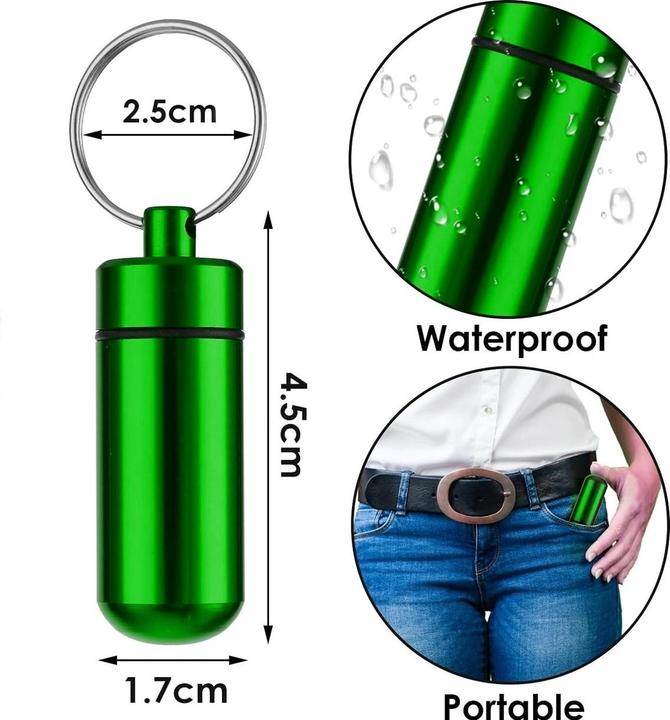 Actual product image ASMI Great pillbox with key ring