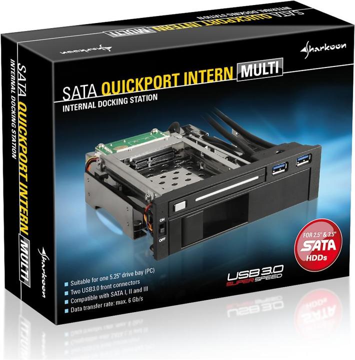 Immagine prodotto Sharkoon SATA QuickPort interno Multi, 2.5/3.5" SATA