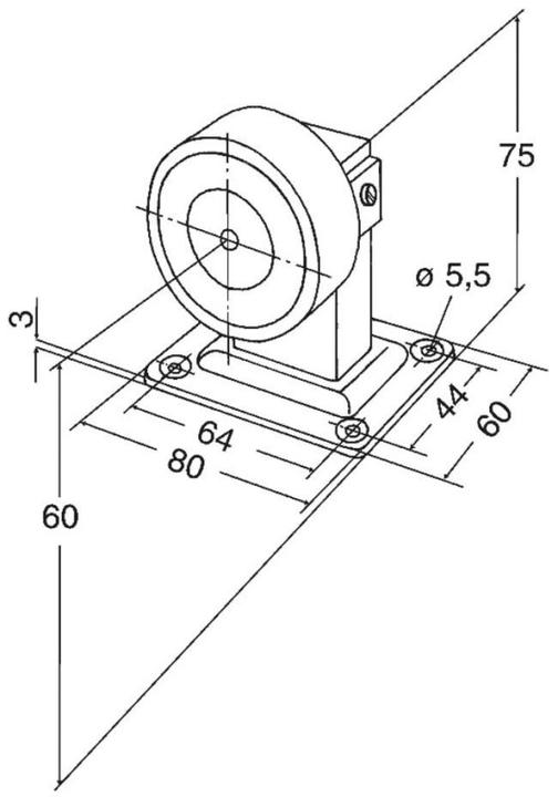 Produktbild effeff Haftmagnet für Feuerschutzabschlüsse 830 8BWK/U (Holztür, Indoor)