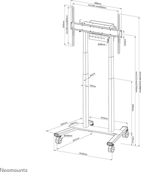 Actual product image Neomounts FL55-875BL1 (Universal, 100", 110 kg)