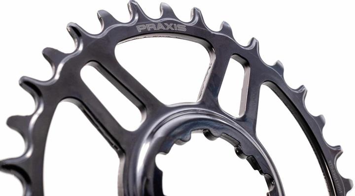 Actual product image Praxis works Praxis chainring/plateau Steel 104 mm 4-hole/trous Wave, 36 teeth/dents with screw thread/avec (36)