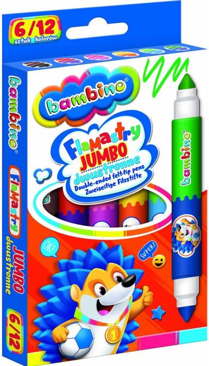 Produktbild St. Majewski BAMBINO Doppelseitige Marker Jumbo 6 Stück/12 Farben (Mehrfarbig, 6 x)