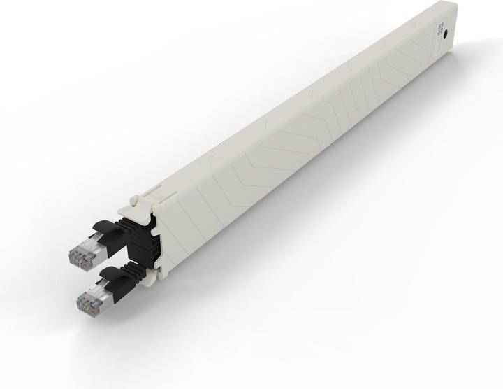PATCHBOX uno / 8RU / Cat 6A, STP, 0,8 m, viola (STP, CAT6a, 0.80 m)