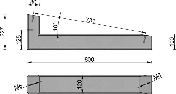 Image du produit Wattstone Toit plat pour 8 modules photovoltaïques 10° Base en béton Tapis de protection noir pour le bâtiment
