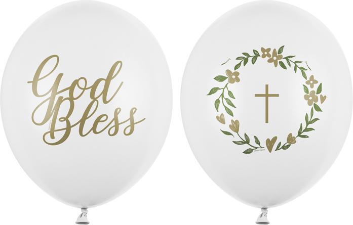 Image du produit Partydeco Ballons 30 cm, God Bless, Pastel Pure White (1 pkt / 50 pc.) (50 x)