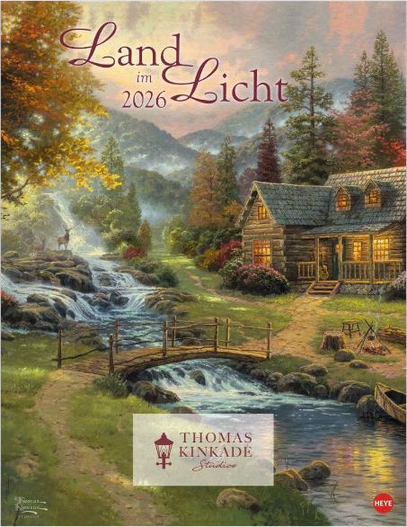 Image du produit Thomas Kinkade: Land im Licht Kalender 2026 (34 x 44 cm, Allemand)