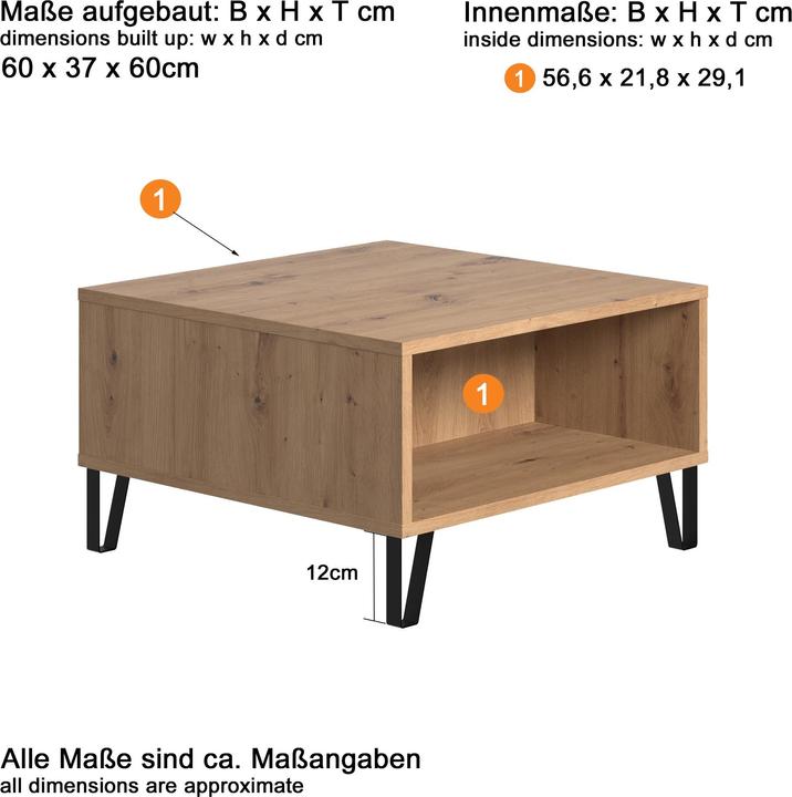 Produktbild Trendteam Malcolm (60 x 60 x 37 cm)