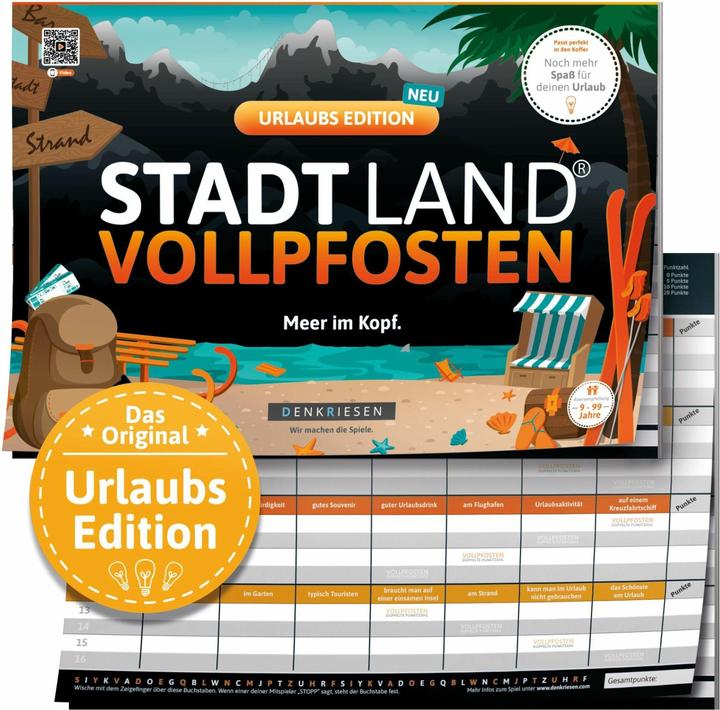 Denkriesen STADT LAND VOLLPFOSTEN® A4 - URLAUBS EDITION "Meer im Kopf" (Deutsch)
